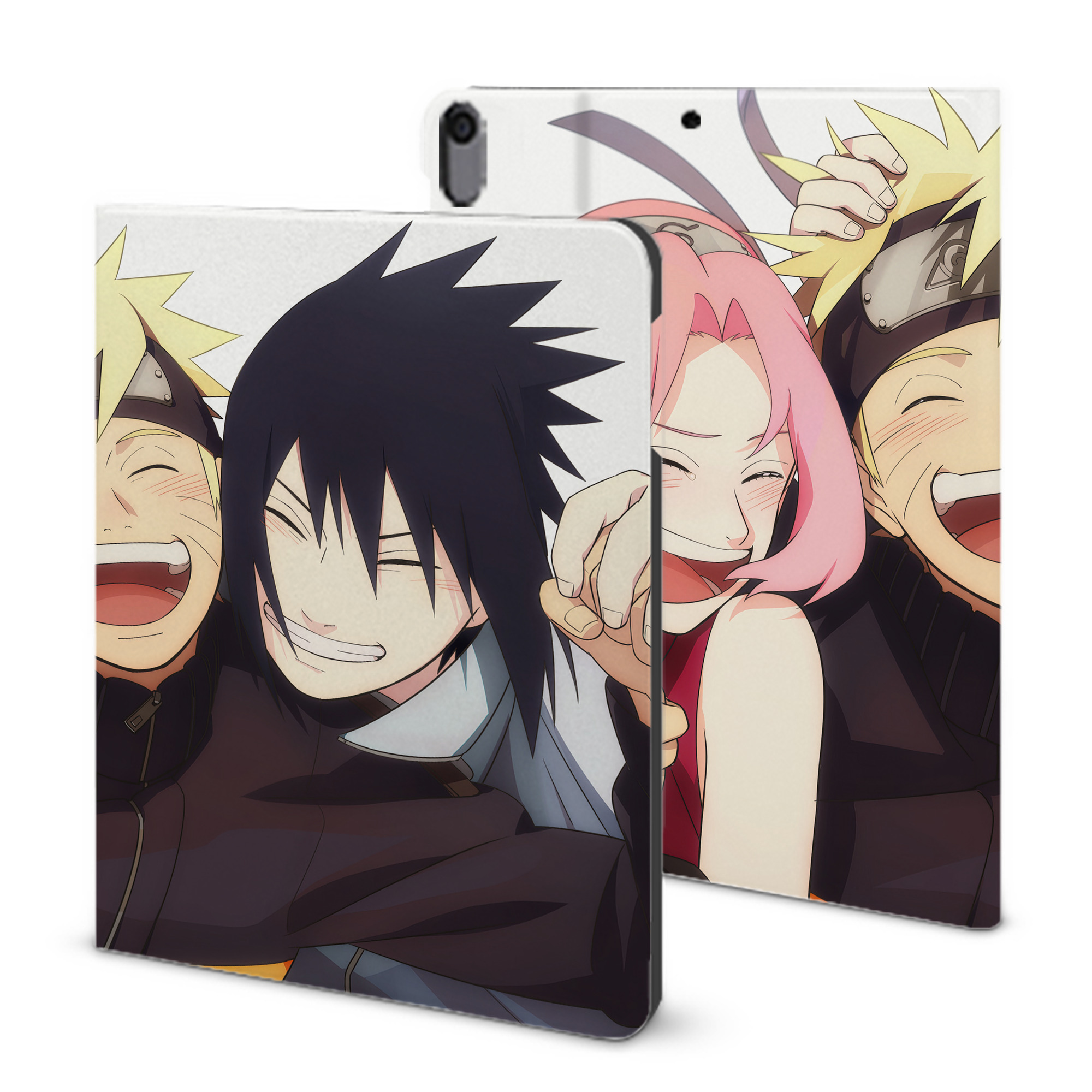 （画像用） NARUTO -ナルト- NARUTO -ナルト- 疾風伝 IPad ケース ブック型 PUレザー TPU 耐衝撃 軽量 薄型 ペン収納なし 全面保護 IPad 各モデル対応